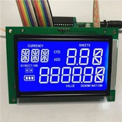 Zilā ekrāna LCD moduļa ekrāns
